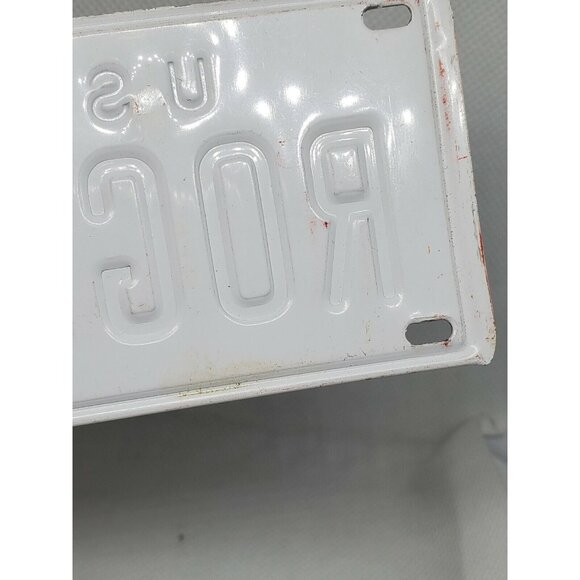 U.S.A Roger Personalized White and Red Mini License Plate – Collectible Bike Tag - Picture 7 of 11